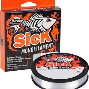 Berkley Sick Nylon-Angelschnur, Monofil-Angelschnur mit geringer Dehnung und perfekt zum Süßwasser- oder Meeresangeln