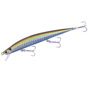 Duo Tide Minnow 120 Slim Rattle Floating Fischereiangel, 12cm, 13g, blau und gelb
