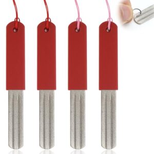 Fischhakenschleifstein, Angelhaken, Schleifschleifstein, Doppelseitiger Schleifstein, Angelzubehör für Outdoor-Angeln