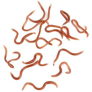 Folosafer 18 Stück 10cm Wurmförmiger Fischköder Künstlicher Regenwurm Karpfen Angelhaken