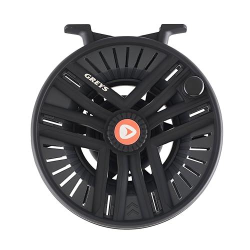 Hochwertige Greys Flossenkassette für Profi- und Hobbyangler mit robuster Konstruktion und Vollscheiben-Zugsystem.