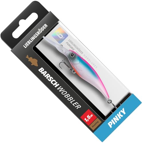 Lieblingsköder Barschwobbler 6cm 5,3g - Fischwobbler in Pinky-Farbe, ideal für das Angelsporten in Tiefen zwischen 0,5 und 1,5m.