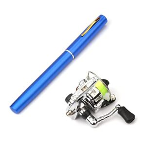 Lixada Angelrute Reel Combo, 1M / 1,4M/1.6M Zusammenklappbar, Mini Pen Angelrute Kit 7 Farben-Feder-Form gefaltet Rute Rod Mit Rollenrad