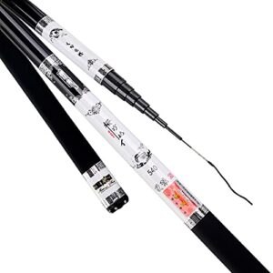 LUOSHUAI Angelstangen 2.7M-9.0M Karpfen Angelrute Kohlefaser Angelrute Tragbare Ultraleichte Pole 28 Tonal Teleskopstange Mit Ersatzteilen und Gummibänder Für Angeln