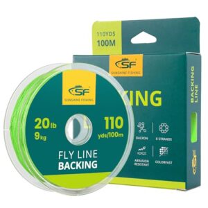 SF Fly Fishing Dacron Geflochtes Backing, Forelle-Leine 9 kg, 100 m/108 yds, Grün