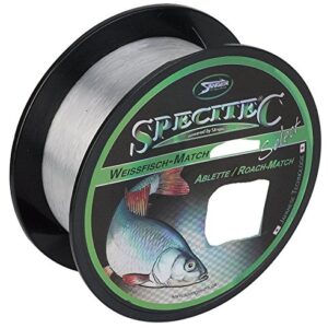 Transparente Monoschnur von Specitec, 0,15 mm Durchmesser, 400 Meter Länge, für Friedfischangeln, Forellenangeln oder als Vorfachschnur