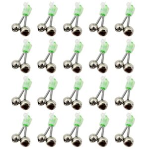 Set von 20 Angelglocken für Angelruten, mit Spiralclip-Befestigung und klaren lauten Tongebungen