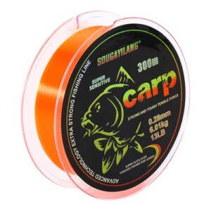 Yun Nong Fluoreszierende Karpfenschnur, schnell sinkend, Monoflament, 300 m/1000 m für Süßwasserangeln mit wenig Licht. Fluoreszierendes Design, schnelles Absinken, Haltbarkeit. Ideal für europäische Angler in schlechten Lichtverhältnissen.