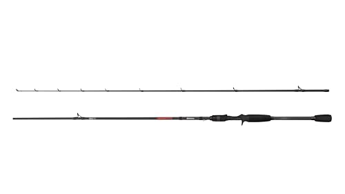 Abu Garcia Vendetta Baitcasting-Angelrute, Köderrute für Süßwasser-Raubfische, schneller reagender Carbon-Rohling, Verwicklungsfreie Ringe, leichte und sensible Angelrute, 2,23 m, 20-80 g