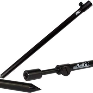 Angel-Berger Magic Baits Black Bankstick Rutenhalter mit verschiedenen Längen aus Aluminium, ideal für Angel-Fans, stabile Spitze und sicherer Halt.