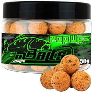 Pop Ups von Magic Baits in verschiedenen Sorten, darunter Scopex 18mm, ideal für Karpfenangeln