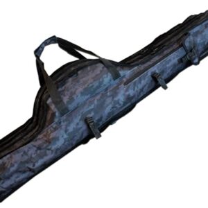 Rutentasche aus Polyester im Camo Fisch Design mit drei großen Abteilungen für Ruten, verschiedene Längen erhältlich