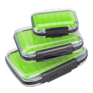 Angelkoffer leer, 3 Stück Angelzubehör, Köderbox, Angelbox, Spoon Box, transparenter Angelkasten mit Griff, Kunststoff, Angel Zubehör für Fliegenfischen