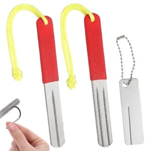 Professioneller Haken-Schleifschleifstein für dauerhafte Schärfe, ideal für die Pflege von Angelhaken, leichtes Design mit Schnur und ergonomischer Griff für bequemen Halt beim Schärfen.