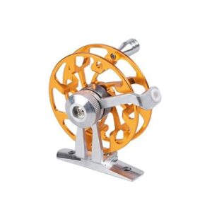 Einfache und effektive Angelrolle aus Edelstahl für Fliegenfischen in Salzwasser und Süßwasser mit hochwertigen Materialien, Keramikdrahtloch und Ganzmetall-Fußstüze.