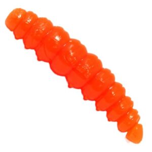 FTM Omura Baits Larvy Käse, 3,5cm lange Gummiköder in Orange Farbe, für Angeln und Fischfang