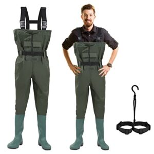 Wasserdichte Angelhose mit Gummistiefeln und Taschen für Angeln, Jagd, Autowäsche oder Bauernhof