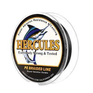 HERCULES Super Cast 100m - 2000m Yards Geflochtene Angelschnur, ideal für Salzwasser und Süßwasser-Fischen, PE-Braided-Line, hochwertige Materialien, perfekt für jeden Angler.