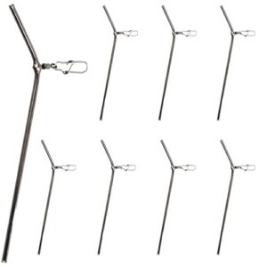 Fischereizubehör, Anti-Tangle Boom Sleeves, 8 Stück, 9cm Länge, Metall, hochwertig, langlebig, rostfrei, Wirbeln für präzises Angelerlebnis und Feedern Zubehör