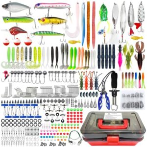 Umfangreiches Angelzubehör Set mit 491 Stücken, enthält verschiedene Angeltechniken und eine Tackle Box für die Aufbewahrung