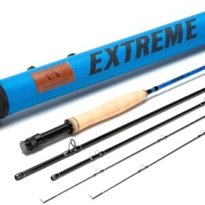 Maxcatch Extreme-X Fliegenrute, 4-Weg-Fischangeln, inklusive Transportrohr und Spitzenabschnitt für schnelle Aktionen, hochwertige Angeltechnik für ambitionierte Anglerinnen und Angler
