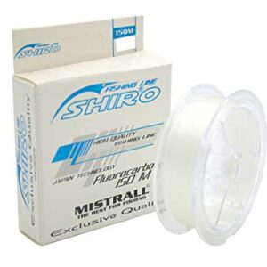 Mistrall 150m Angelschnur Shiro Fluorocarbon Coated - hochwertige Angelschnur mit Fluorocarbon-Beschichtung und starker Gewichtsverteilung.