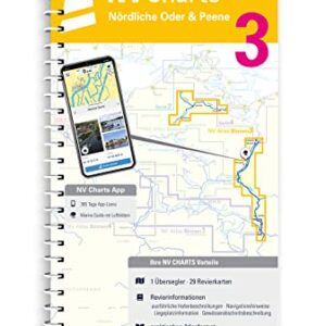 Kartenblatt mit App-Lizenz für die Nordliche Oder und die Peene in Deutschland
