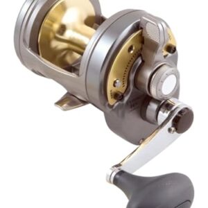 SHIMANO Tyrnos 16 LBS Multirolle mit Schiebebremse, hochwertige Angelrolle für Langstreckenanglern mit Schiebebremse und widerstandsfähiger Konstruktion.