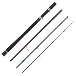 Fischerei-Rute für Heilbüten, 2,16m lang, Gewicht 80-220g, 4-teilige Meeres-Reiserute