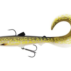 Montierter Gummifisch Westin Bullteez Curltail R2F 16cm lang und 35g schwer, Farbe Natural Pike für den Einsatz in verschiedenen Wassersportarten