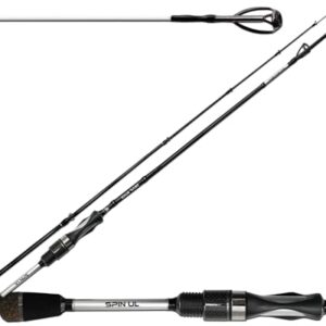 Ultra-Light Angelrute für Ultra Light Fischen, Vollcarbon-Blatt mit extrem hoher Sensibilität und soliden Spitze für präzises Spiel.