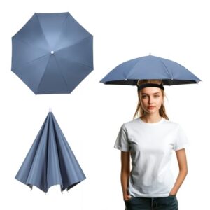 Regenschirmhut, Angelhut, wasserdicht, verstellbar, Sonnen- und Regenkappe mit elastischem Band für Angeln, 69 cm