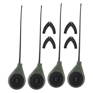 Baxnore 4 Stück ABS Angelrute, Outdoor EIS-Angelruten aus Kunststoff, kältebeständige Angelruten mit Ständer und Versteckte Angelrolle