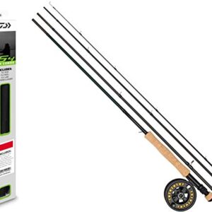 Hochwertige Fliegenangeln Ausrüstung, DAIWA S4 Fliegenfischen Combo 2.4 m / #5/6 Rolle – WF5F – DTF8654-#5/6, perfekte Angeltechnik für anspruchsvolle Fische
