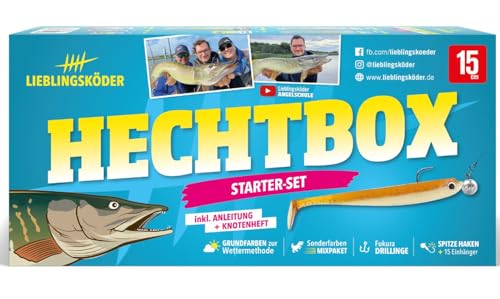 Liebling Köder Hechtbox - Angelset zum Hecht-Angeln-Köderset für das Glück auf dem Hecht, Kunstköder-Set zum Spinnangeln