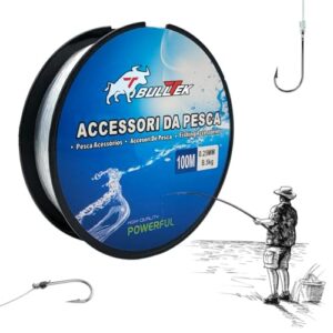 Nylon Angelschnur - 100M - 0,25mm - 8,5kg Monofile Spule Reißfest Transparent für Meer Fluss See