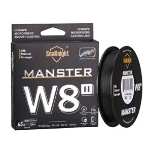Seaknight W8 II 8 Fach Geflochtene Salzwasser Karpfen Forelle 15-100LB - Hochwertige und widerstandsfähige Angelschnur aus PE-Fasern für Karpfen und Forellen