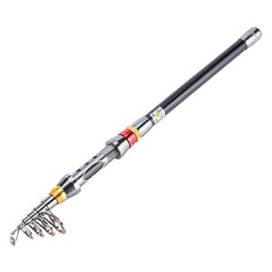 Teleskopruten, Teleskop Angelruten Tragbare Kohlefaser Teleskoprute Spinnrute Länge Auswählbar Einziehbare Angelruten für Süßwasserforellen, Salzwasserbrandungen oder Kistenfischen