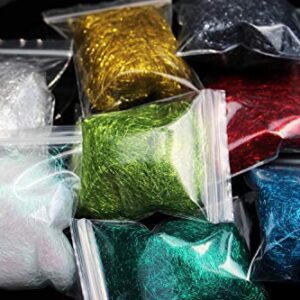 Tigofly Ice Dub Faden für Forellenzucht, Nymphe, Fliegenfischen in Grün, Rot, Gold und Silber, Perlen, 8 Packungen