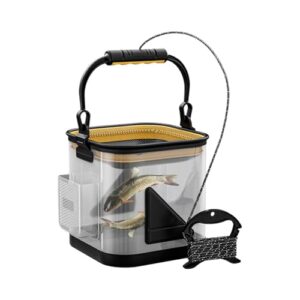 Transportbehälter für Fische, tragbar und transparent, ideal für den Transport von Crappie, Forelle, Meer, See und Boot