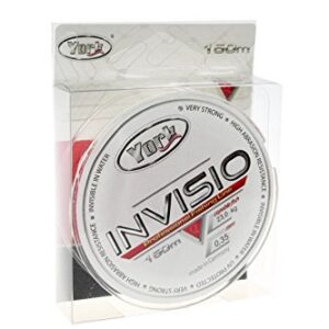YORK Invisio Angelschnur 150m Spule, monofile Schnur aus Fluorocarbon mit nahezu unsichtbarer Optik und hoher Abriebfestigkeit.