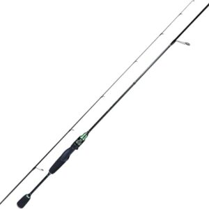 Yun Nong 2-teilige Reise-Angelrute, Ultraleicht, Carbon-Graphit, Forellenrute mit rutschfestem Eva-Griff, kompaktes Design für Süßwasserbarsch, Panfish und Bachangeln (Grün, 6ft/1.8m)