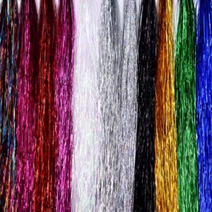 Zufällige Farben 0.28 mm Breite Kristall Flash Linie Fligen Bindematerialien - 10Pcs in 10 Farben, geeignet für DIY-Angler und Fliegenfischer