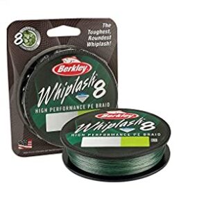 Berkley Whiplash Fischernetz, 8 geflochtene Schnur, Grün, 10,7 kg | 23 lb, 300 m lang