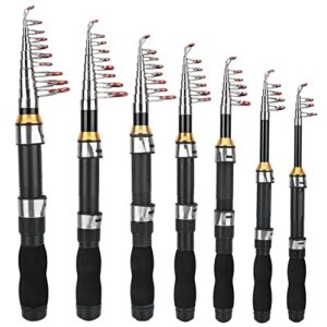 Kompakte Teleskoprute für Reisen und Einsteiger, ideal für Eisangeln und Meeresangeln, Süßwasserfischerei, faltbar mit Tragetasche