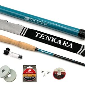DRAGONtail Kaida zx320 Tenkara-Packstange, mehrere Längen mit Wasserwaage für das Fliegenfischen