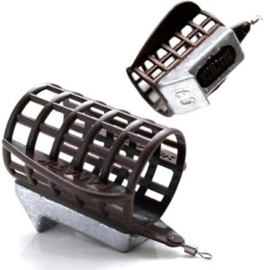 Hochwertiger Futterkorb aus schlagfestem Kunststoff-Blei mit offener Feeder-Form für Angelkorb in Strömung geeignet, 80 Gramm Gewicht