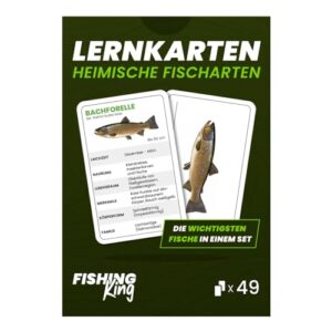 Fisch-Lernkarten, heimische Fischarten kennenlernen, perfekt für Fischerprüfung, Angler oder als Geschenk