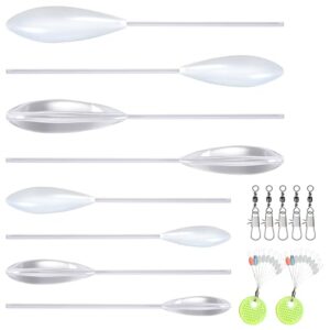 Sbirolino Forelle Set für Forellenangeln, 8 Stück, 4X Schwimmend und 4X Sinkend, 8g, 10g, 15g und 20g, Dreifachwirbel Angeln und Schnurstopper