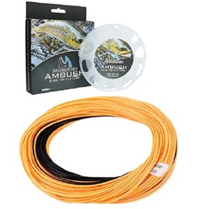 Maximumcatch Sinken-Spitze Fliegenschnur für Fliegenfischen, 3ips, 4/5/6/7/8 F/S (Orange/Schwarz)